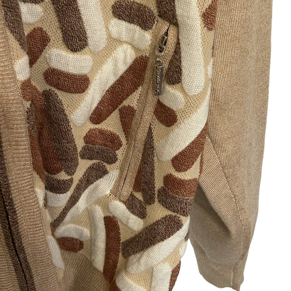 Silversilk Men’s Heavy Sweater XXL Tan-Brown Full Zip Pockets Fall-Winter - Picture 9 of 10